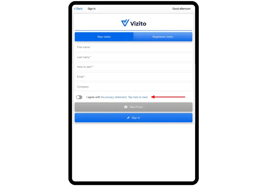 read privacy statement