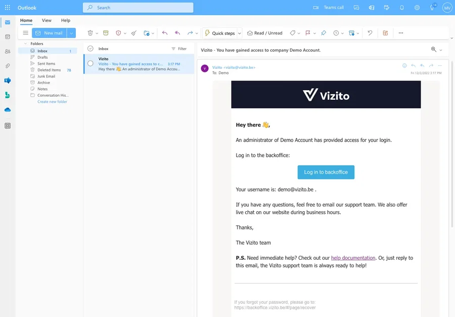 confirmation email user role