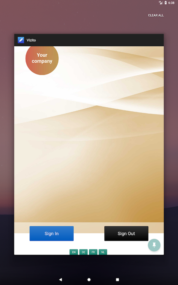 Vizito Android Kiosk App-Übersicht Bildschirm fixieren