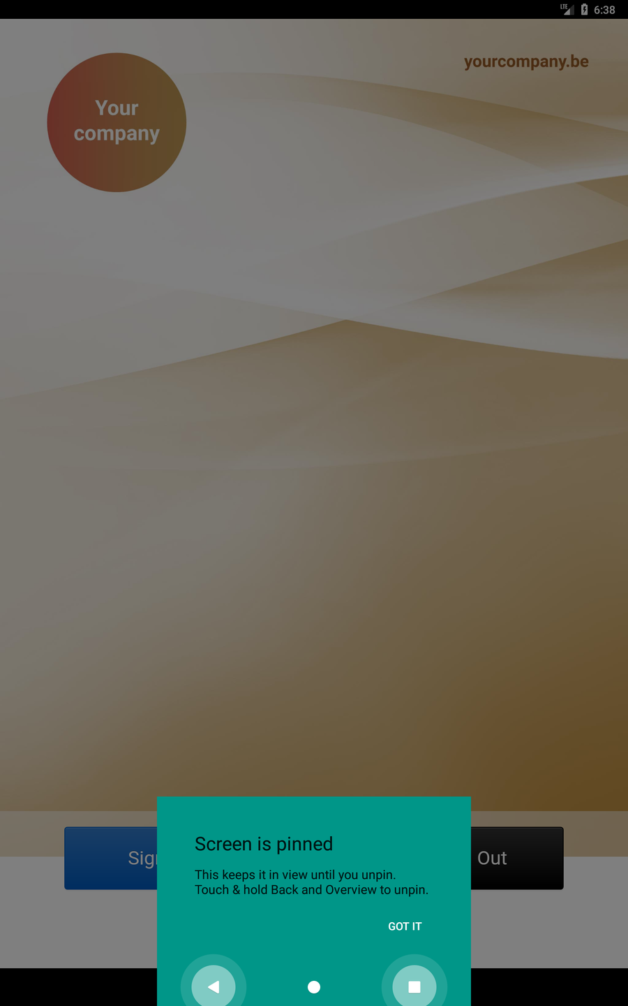 Vizito Android Kiosk App-Pinning starten Kioskmodus geführter Zugriff