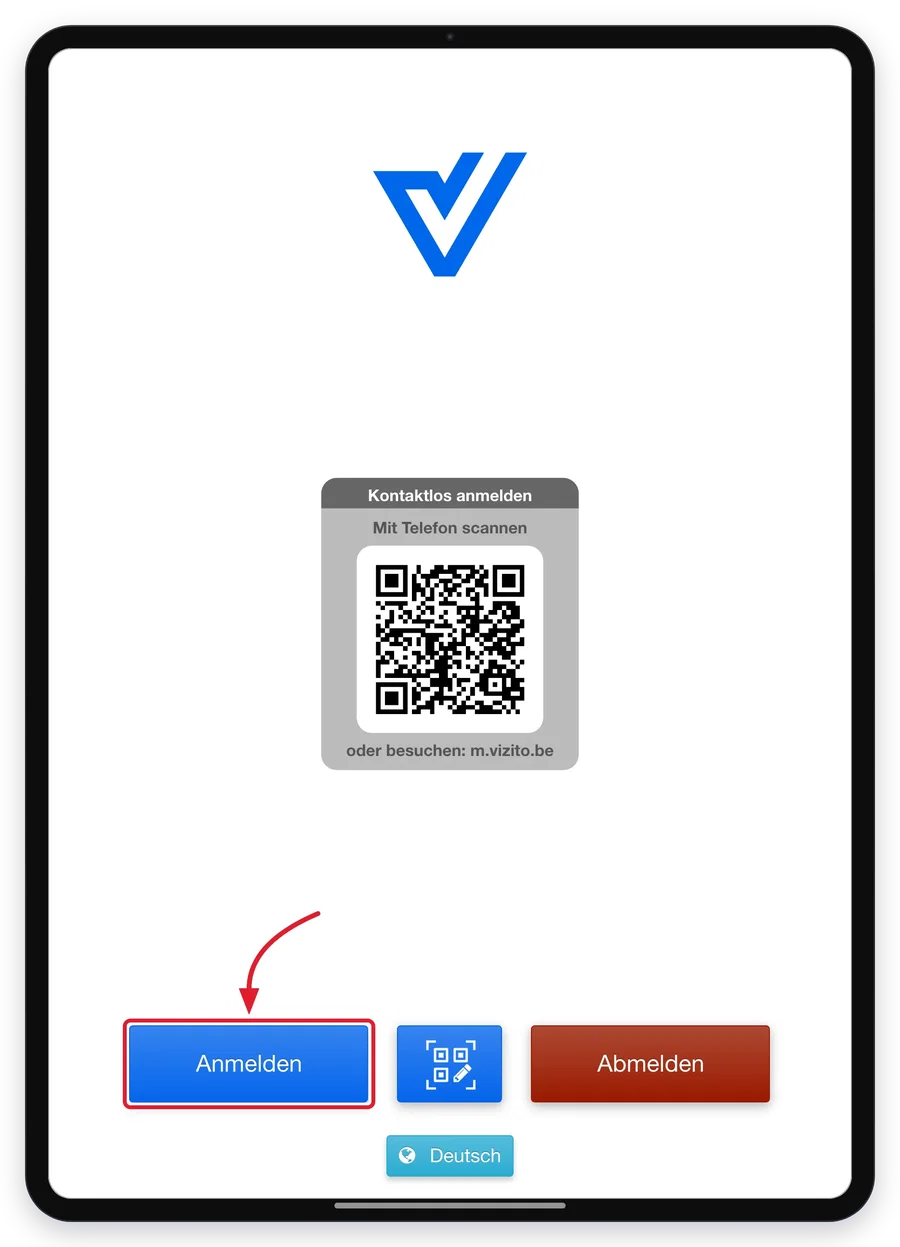 Die Vizito-App auf einem Tablet