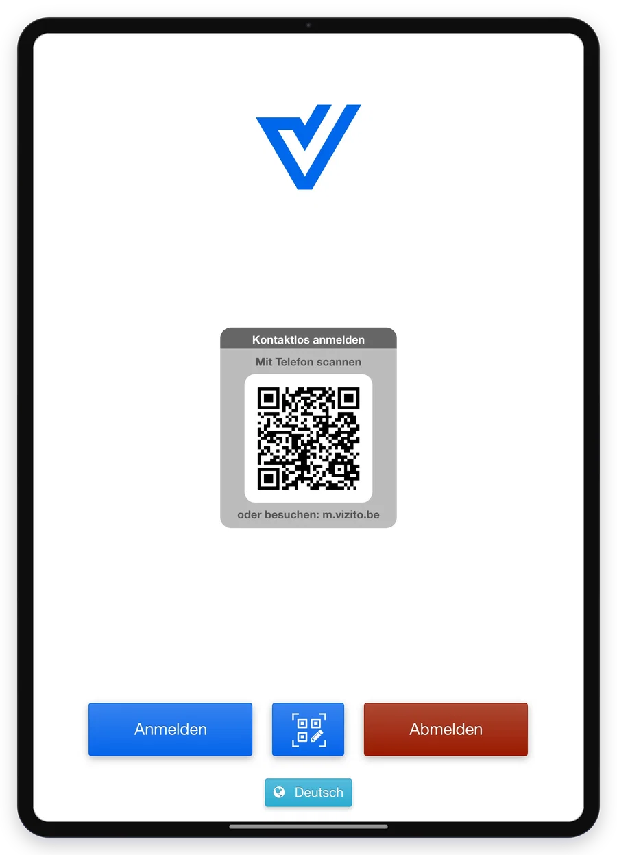 Vizito-App auf dem Tablet