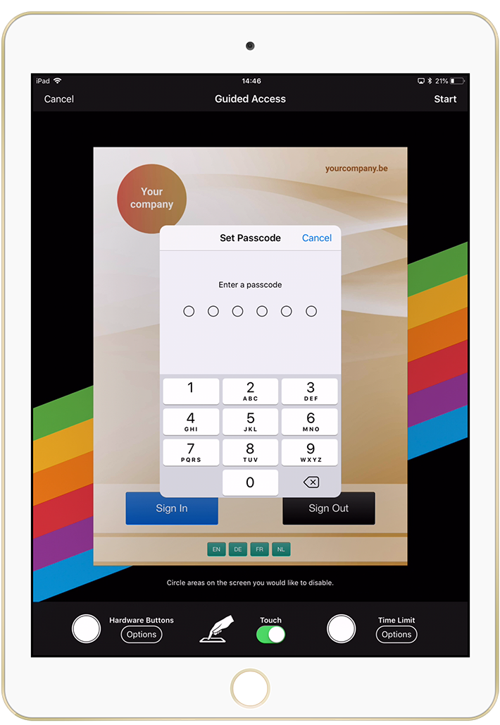 Vizito iOS geführter Zugriff starten