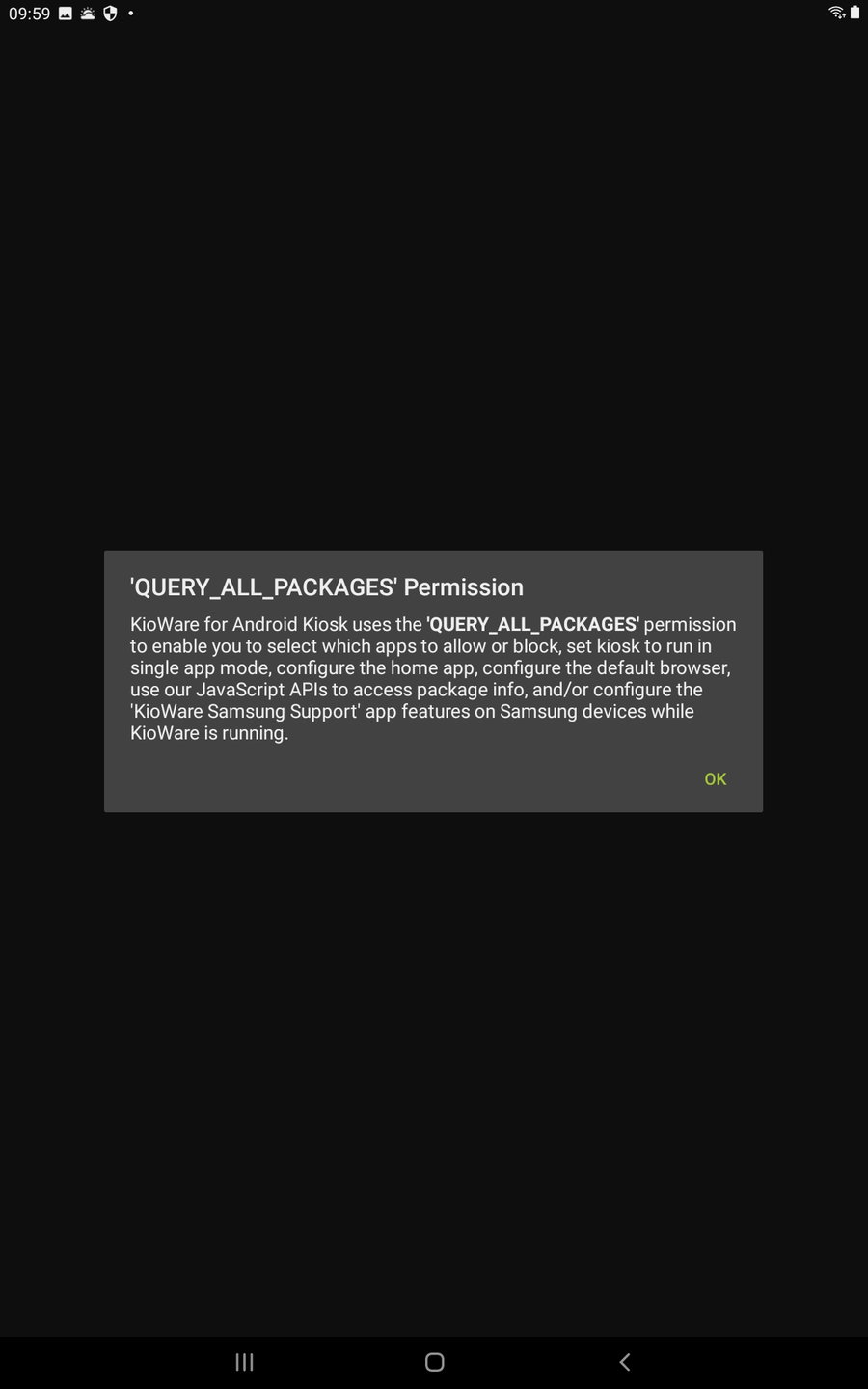 Android-Tablet Berechtigungen alle Pakete abfragen