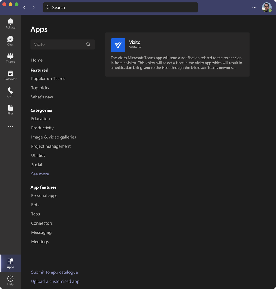Microsoft Teams Vizito-App 1