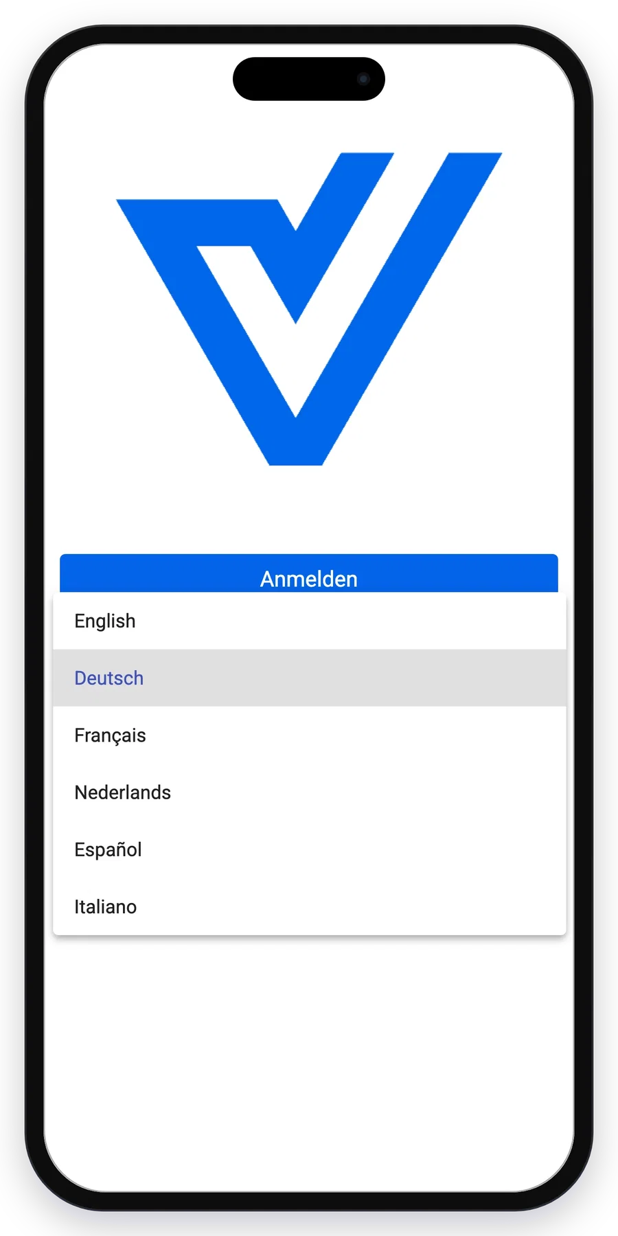 Eine Sprache auf dem Telefon des Besuchers wählen