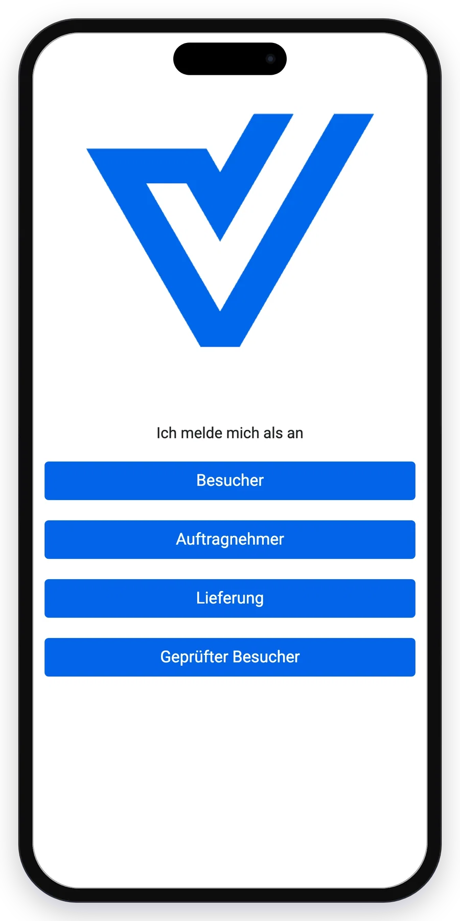 Eine Besuchsart auf dem Telefon des Besuchers wählen