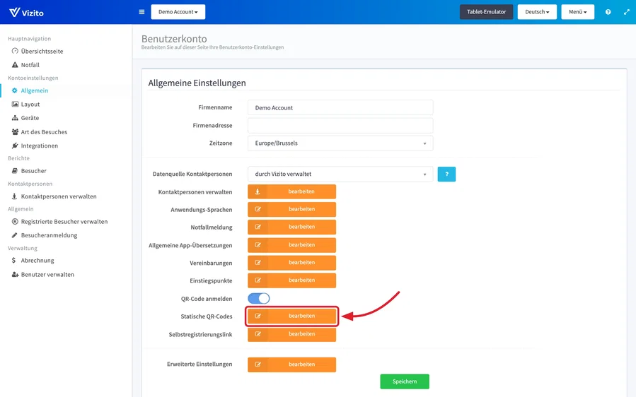Allgemein: statische QR-Codes bearbeiten