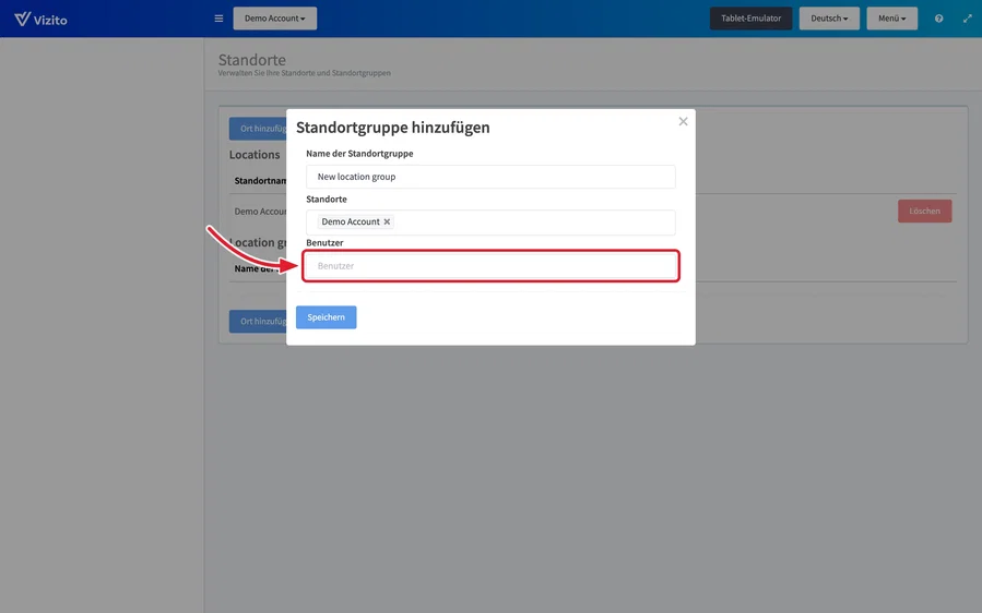 Benutzer auswählen