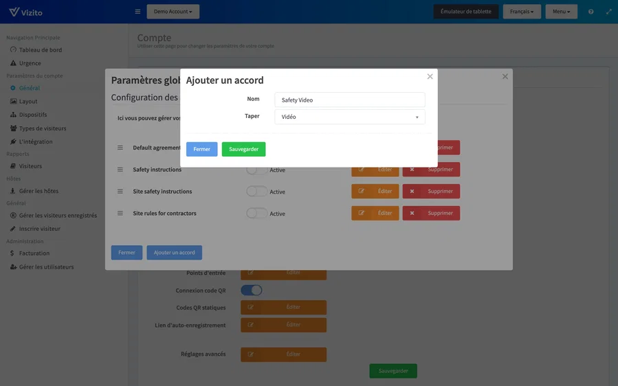 Ajouter un accord vidéo