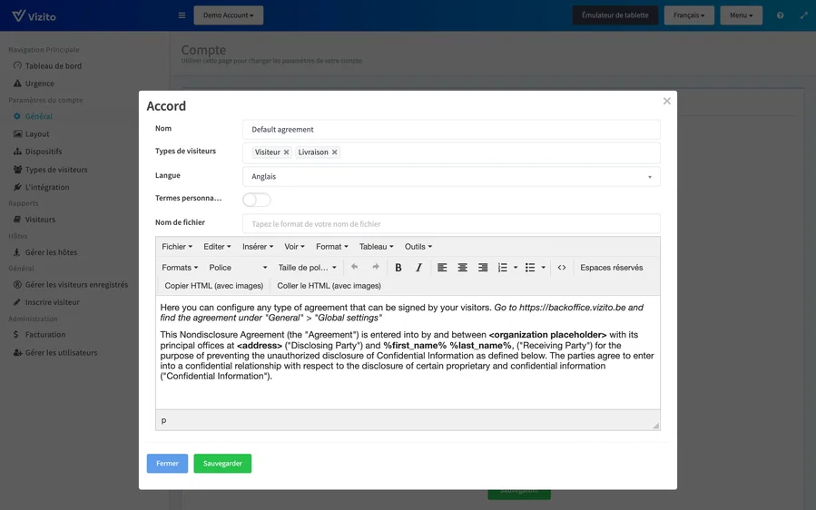 Modifier le texte d&rsquo;un accord de type Document