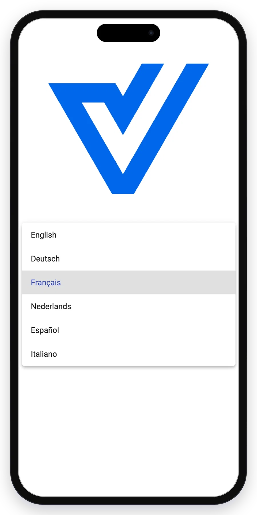 Choisir une langue sur le téléphone du visiteur