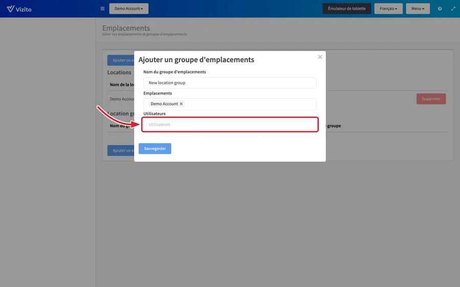 sélectionner les utilisateurs