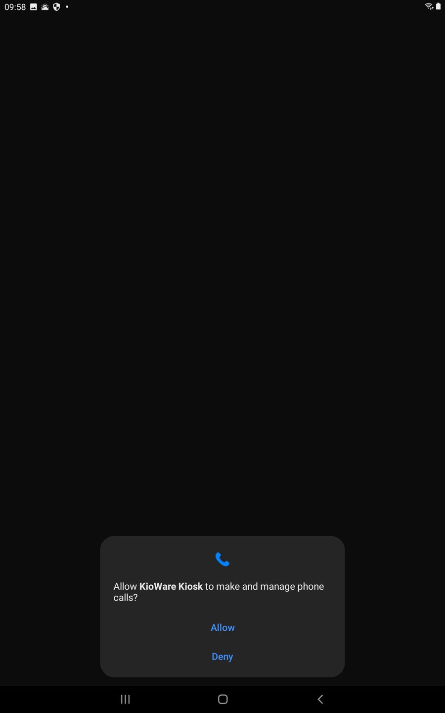 Android tablet permissions calls