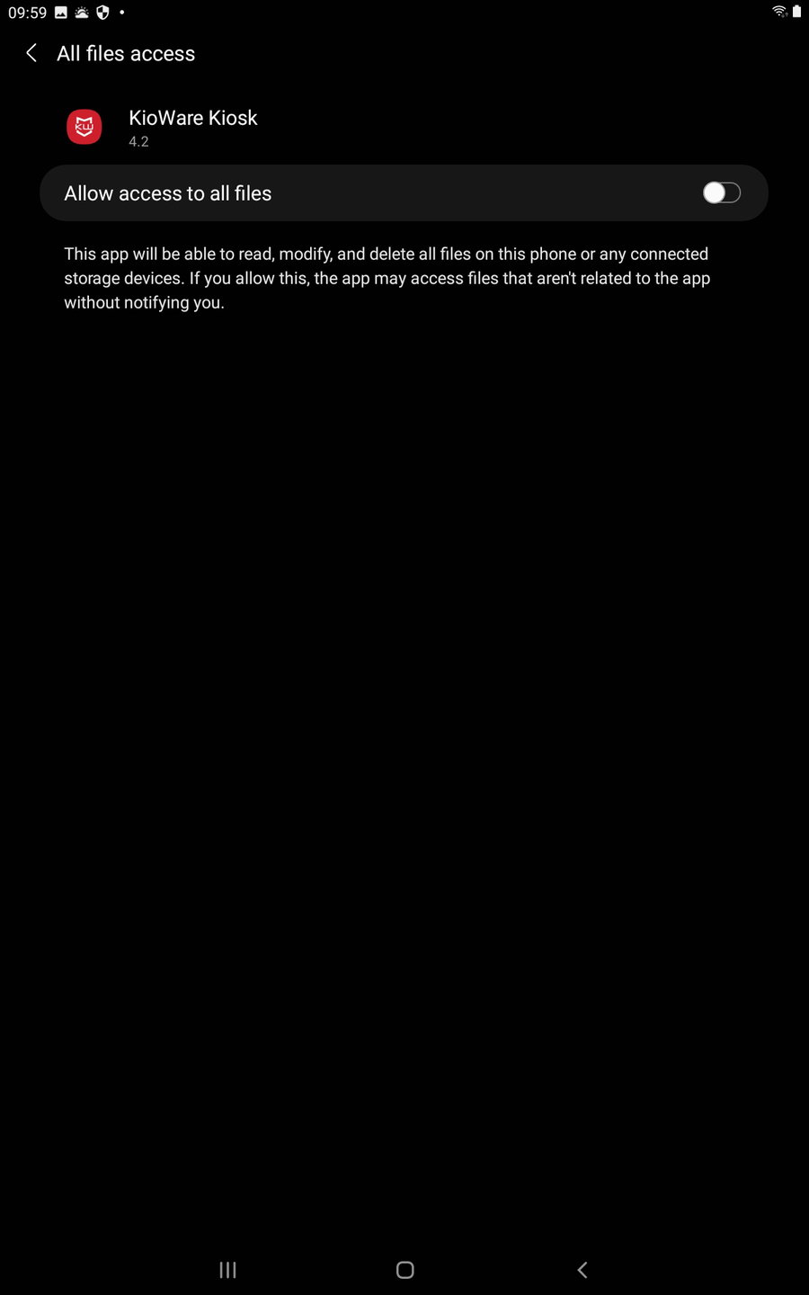 Android tablet permissions external storage 2