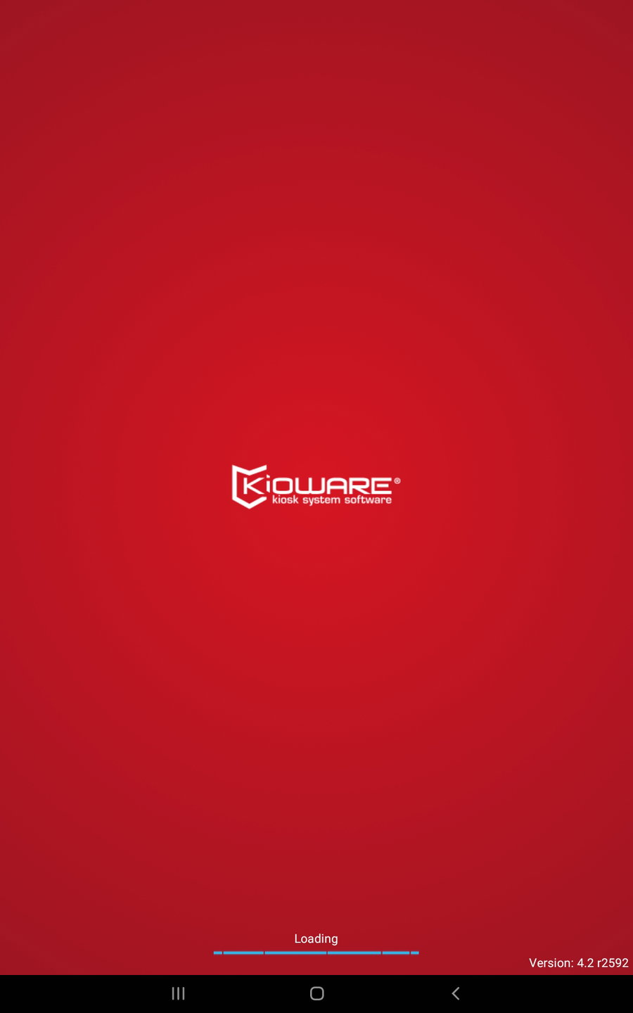 Kioware launch screen