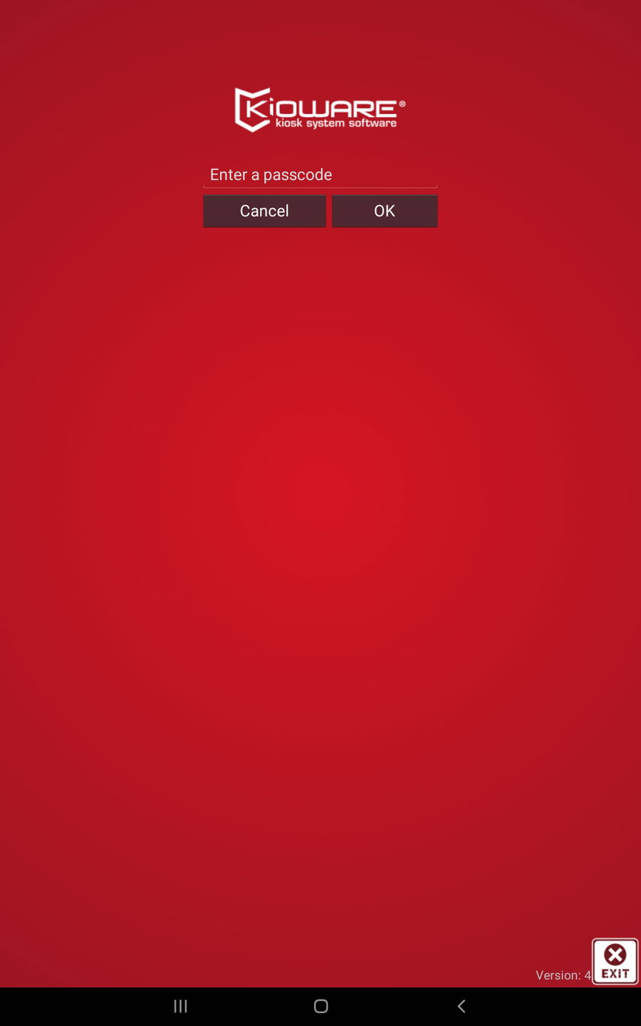 Kioware security exit code