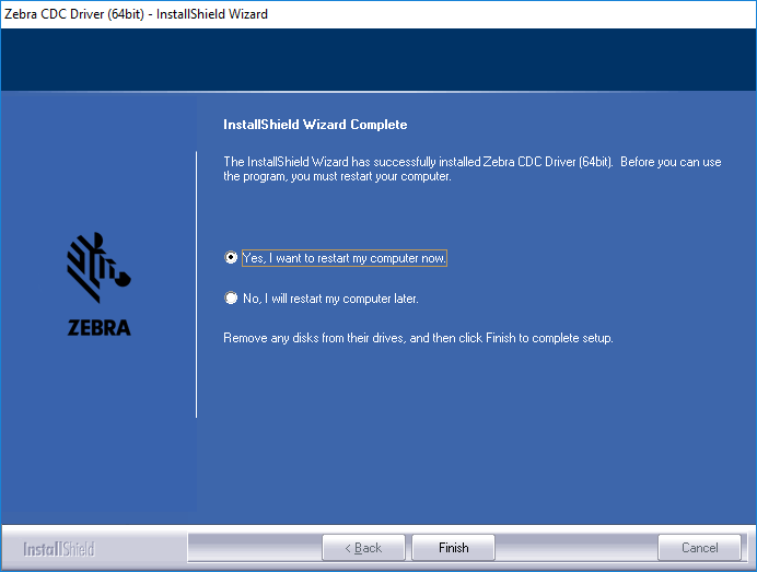 install zebra usb to com step4