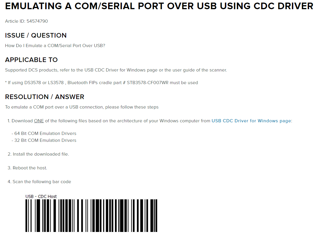 install zebra usb to com step5