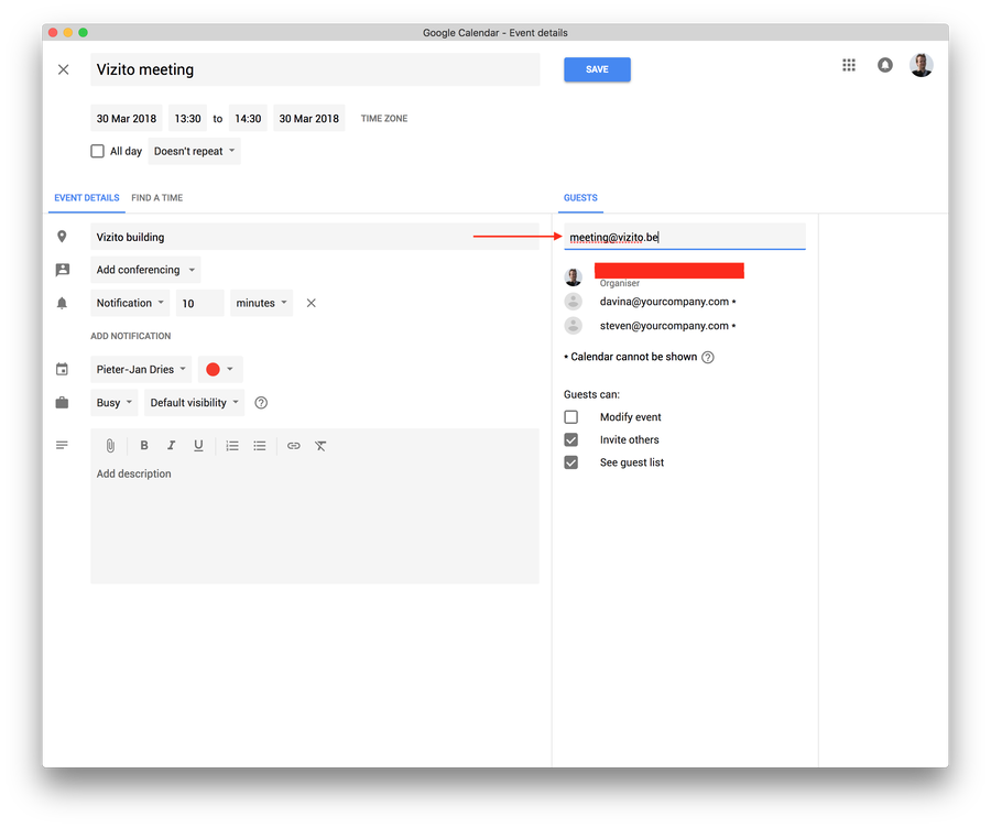 calendar new meeting