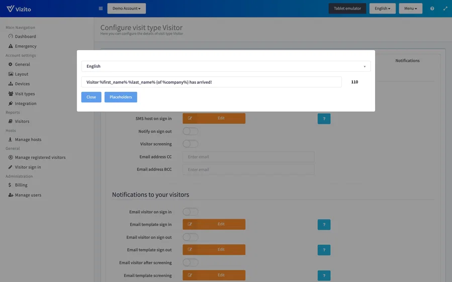 change sms template