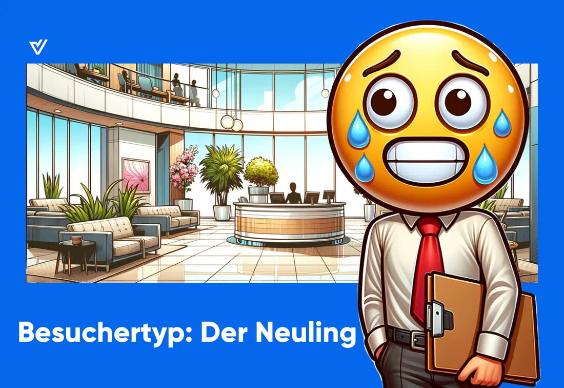 Cartoon Besuchertyp Der Neuling