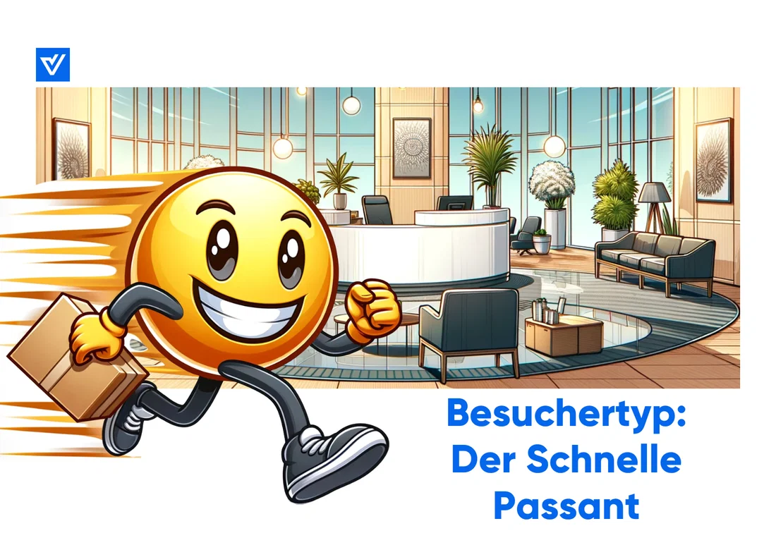 Cartoon-Besuchertyp Der Schnellbesucher