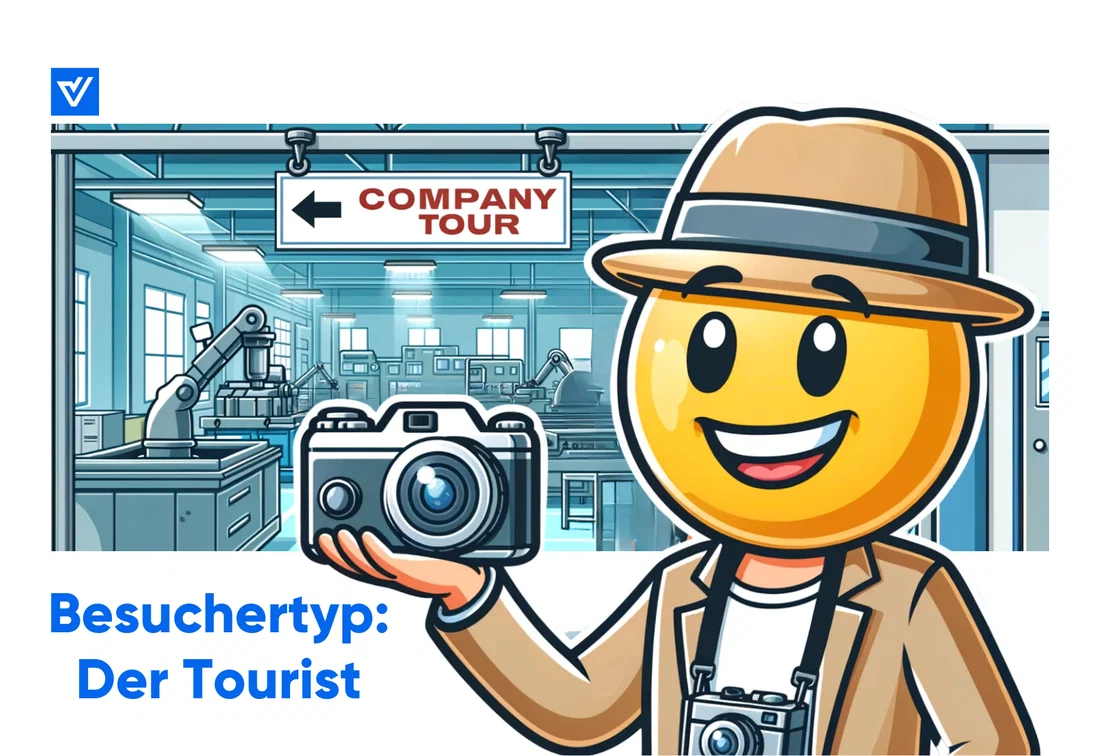 Cartoon-Besucher Typ Der Tourist