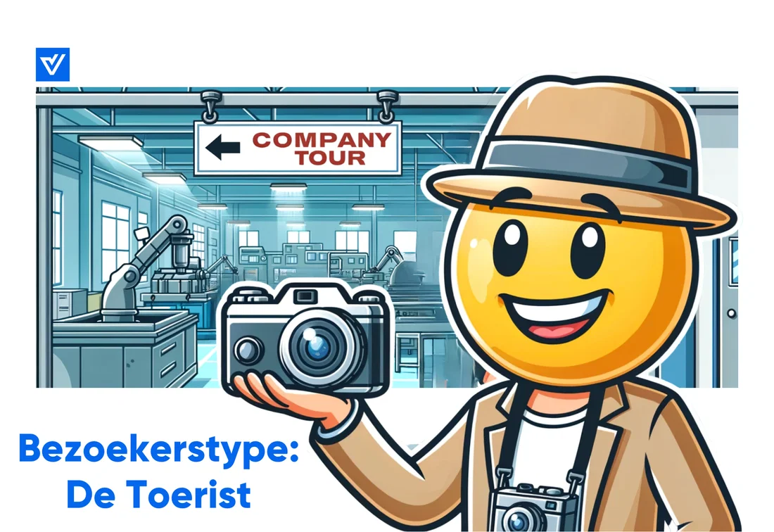 Cartoon Bezoeker Type De Toerist