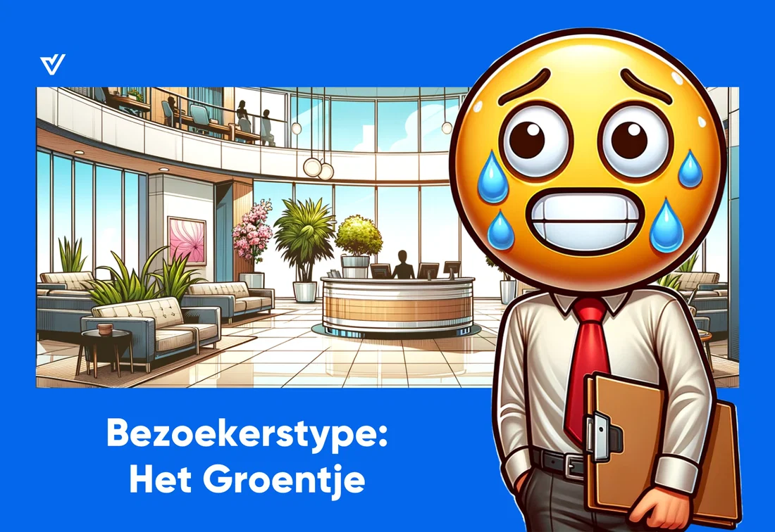 Cartoon Bezoeker Type De Nieuweling