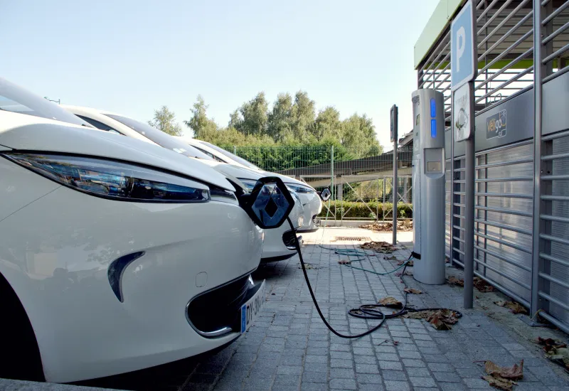 Frota de veículos eléctricos a cobrar EV