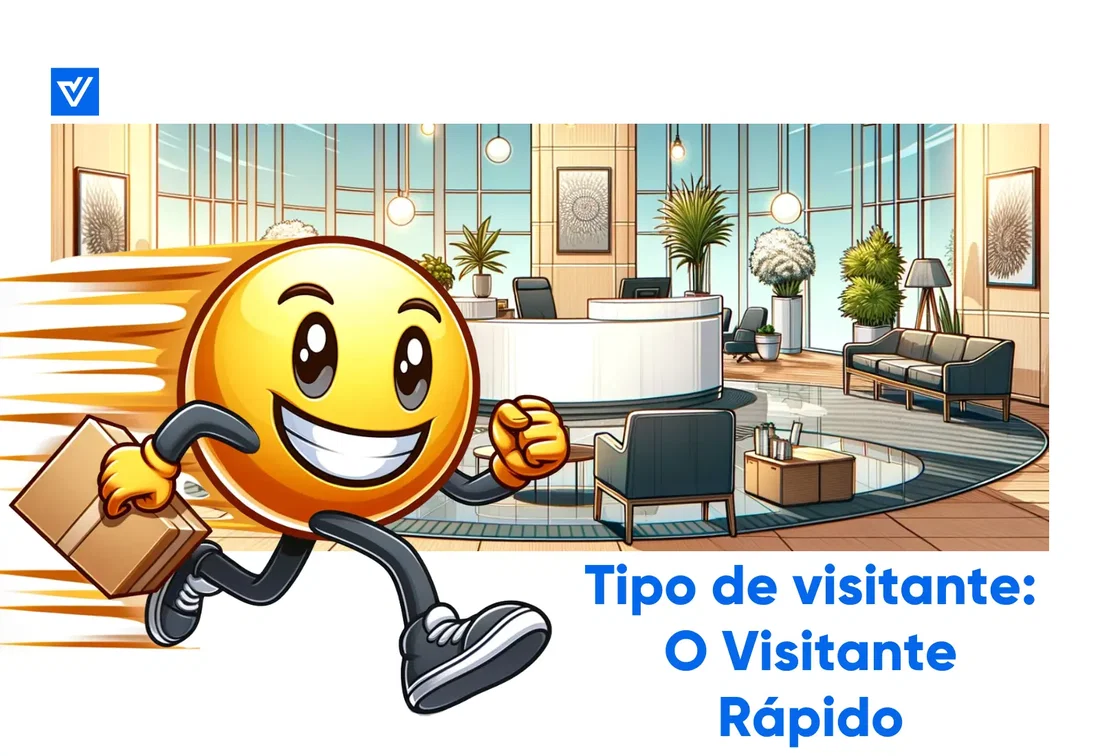 Tipo de visitante dos desenhos animados O visitante rápido