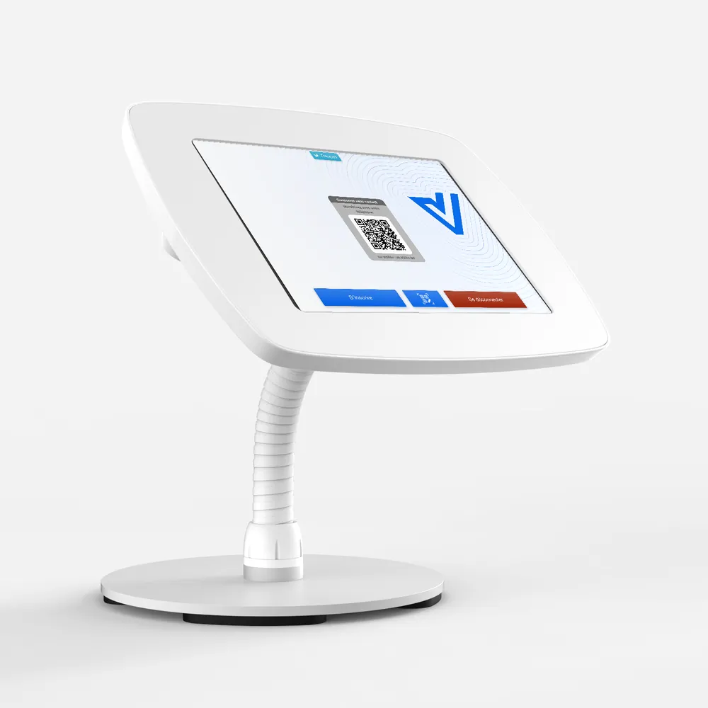 Bouncepad Counter Flex - support de tablette affichant l'écran d'accueil Vizito