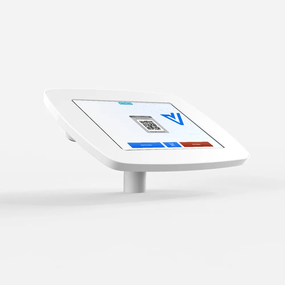 Bouncepad Desk - tabletstandaard met het Vizito-aanmeldscherm
